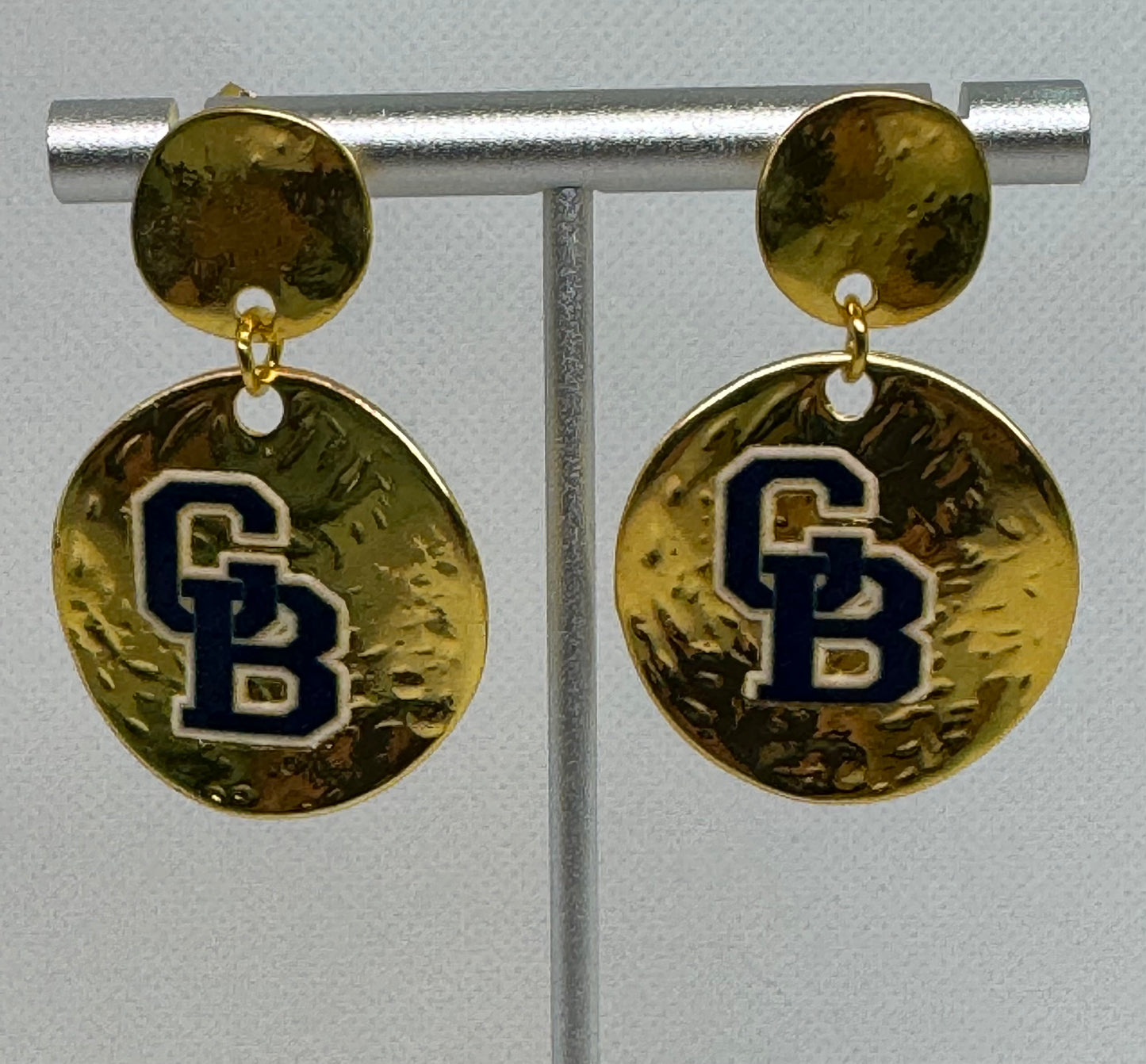 Gb hammered earrings