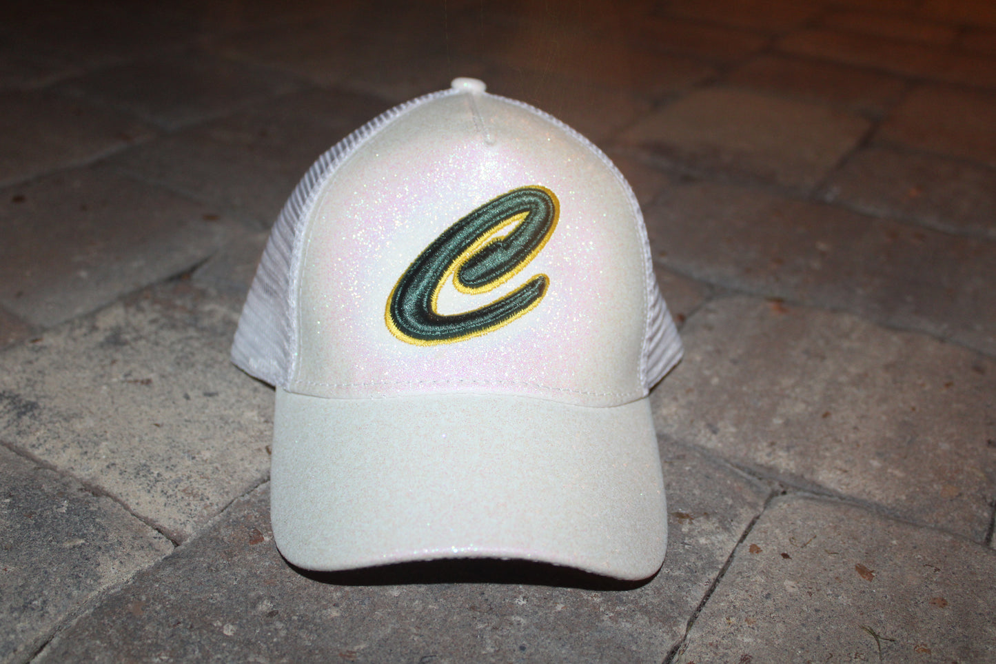 White sparkle hat