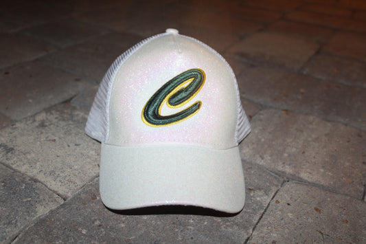 White sparkle hat