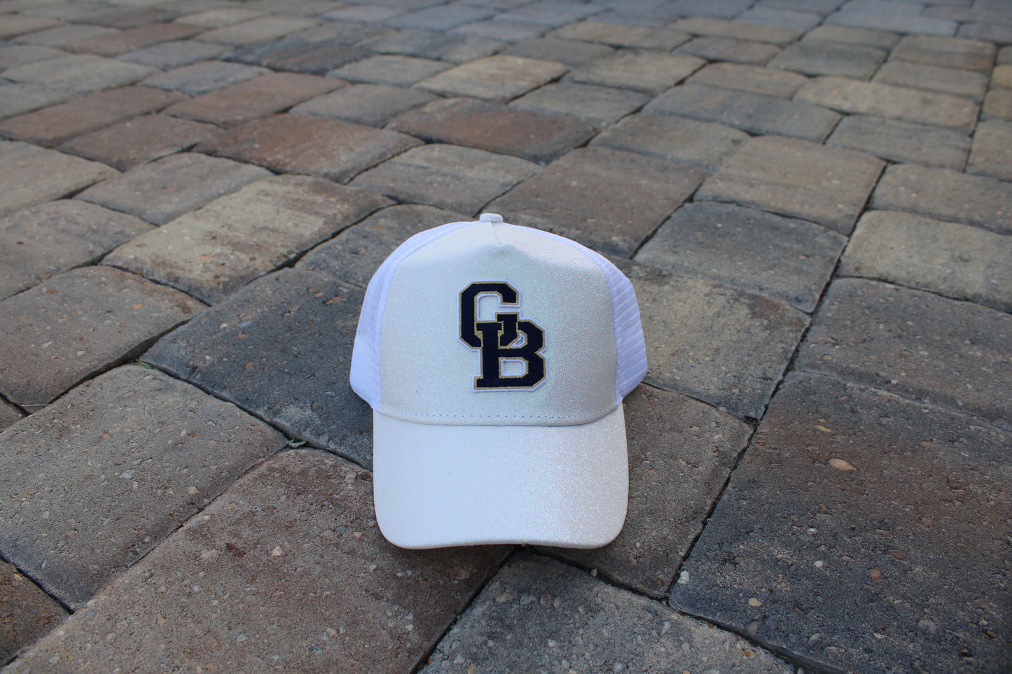 White sparkle hat