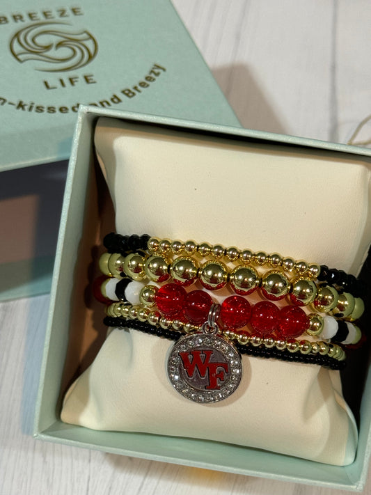 WFHS bracelet stack