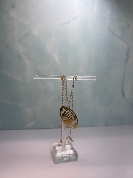 Gold Football necklace